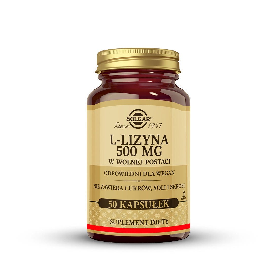 L-Lizyna 500 mg wolnej postaci - Suplement Diety | Solgar - PL